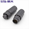 LTW Z108 Straight Male and Female Electrical Connector, IP67 2 3 4 5 6 7 8 10 12 pin Waterproof Connector